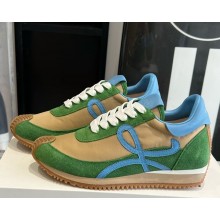 Loewe women/men Flow Runner in nylon and suede 02c-2025