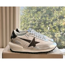 GOLDEN GOOSE women/men Running Marathon metallic rubber and leather-trimmed ripstop sneakers Silver 2025