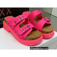 Dior Diorquake Strap Sandals in Calfskin Bright Pink 2022