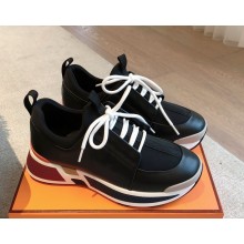 hermes women's/men's just leather sneaker in black  2024