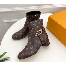 Louis Vuitton Brown Monogram Canvas  westside Ankle Boots heel 3.5cm 2024