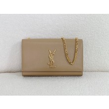 Saint Laurent Kate Medium Bag In grained leather nude with gold hardware 2024(original quality)