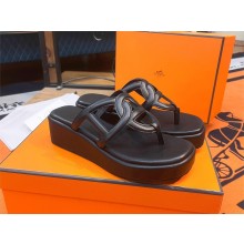 Hermes 4.5cm Gipsy sandal in calfskin black 2023