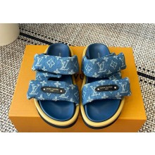 Louis Vuitton Pool Pillow Comfort Mule1AHMKL blue denim 2025