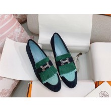 Hermes Royal loafer with fringe and signature "H" detail 02 2023