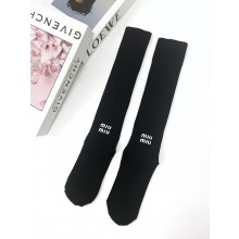 MIU MIU black cotton socks 2024