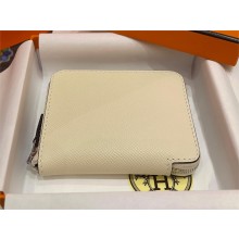 HERMES SILK'IN COMPACT WALLET IN ORIGINAL EPSOM LEATHER OFF WHITE 2023