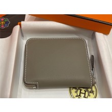HERMES SILK'IN COMPACT WALLET IN ORIGINAL EPSOM LEATHER ETAIN 2023