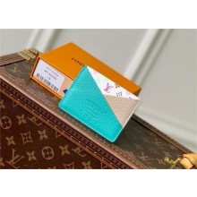 LV x TM Criss-Cross Card Holder M14090 Kabira Blue 2025