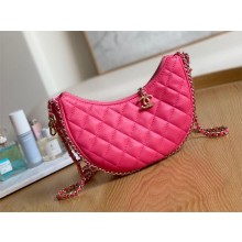 Chanel Small Hobo Bag in Lambskin AS3917 fuchsia 2023