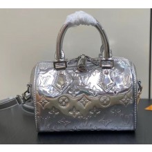 Louis Vuitton Speedy Bandoulière 20 Monogram embossed Coated canvas M11987 Silver 2024