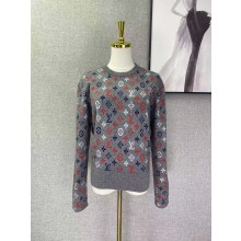 louis vuitton Multicolor Monogram Jacquard Pullover gris 2023