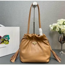 prada NAPPA LEATHER SHOULDER bag 1BG541 CARAMEL 2024