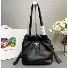 prada NAPPA LEATHER SHOULDER bag 1BG541 BLACK 2024