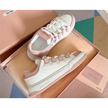 Miu Miu white/pink leather sneakers 5E838D 2023