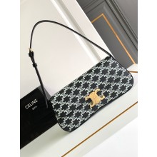 Celine MEDIUM LOLA BAG in Triomphe Canvas Two-Tone Black 2024