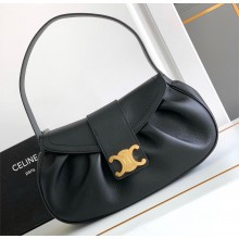 Celine MEDIUM POLLY BAG in SUPPLE CALFSKIN Black 2024