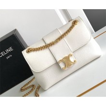 Celine TEEN Victoire Bag in SUPPLE CALFSKIN WHITE 2024