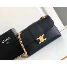 Celine TEEN Victoire Bag in SUPPLE CALFSKIN Black/GOLD 2024