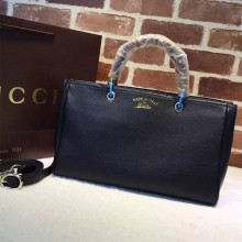 Gucci Bamboo Shopper leather tote 323660 Black