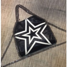 Stella McCartney Falabella Shiny Star Mini Tote Bag Black 2018