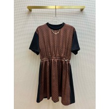LOUIS VUITTON Damier Front Drawstring Dress 2024