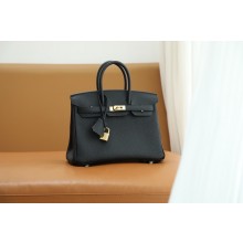 Hermes Birkin 25/30 In Original togo Leather black with Gold Hardware (Full Handmade)