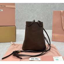 Miu Miu Nappa leather mini-bag 5NF460 Briarwood 2024