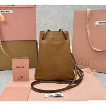 Miu Miu Nappa leather mini-bag 5NF460 Oak 2024