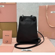 Miu Miu Nappa leather mini-bag 5NF460 black 2024