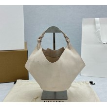 Khaite Lotus mini Calfskin suede tote white  2024