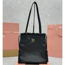 Miu Miu Joie nappa leather bag 5BG303 Black 2024