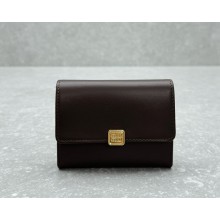 Miu Miu chocolate leather trifold wallet 1121-2024