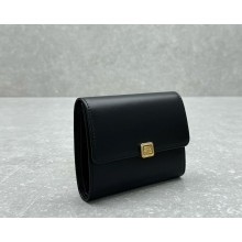 Miu Miu leather trifold wallet black 1121-2024ss