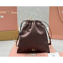 Miu Miu Satin Duchesse pouch 5NG010 Briarwood  2024