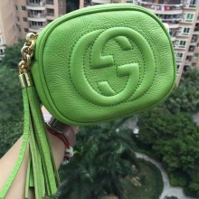 Gucci Soho leather mini chain bag 353965 Green