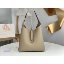 CHLOE Marcie hobo bag in grained leather gray 2025