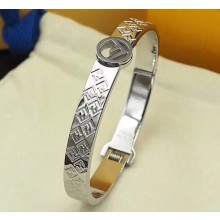 Fendi FF Logo Bracelet Silver