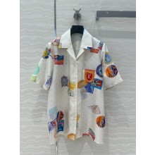 LOUIS VUITTON WHITE Mahina Patch Short-Sleeved Shirt 2025 