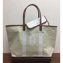 Goyard Logo Print Saint Louis Pertuis Reversible Tote Beach PM/GM Bag White