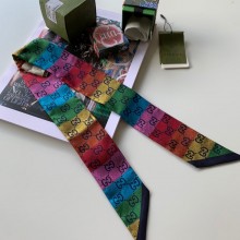 gucci GG Multicolor silk neck bow