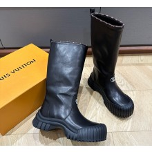 Louis Vuitton Ruby Flat High Boots Calf leather Black 2023