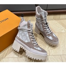 Louis Vuitton Laureate Platform Desert Boots in Monogram linen Beige 2023