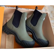 Louis Vuitton Ruby Flat Ankle Boots in Calf leather Green 2023