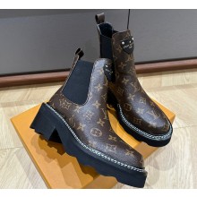 Louis Vuitton LV Beaubourg Ankle Boots 1A8QCO Monogram canvas 2023