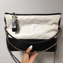 Chanel'Gabrielle large 28cm hobo bag A93824 white/black(75803)