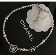 Chanel Pearl Short Necklace A58612 White 2018