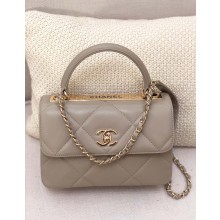 Chanel Trendy CC small Top Handle Bag A92236 gray 2022