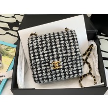 CHANEL Wool Tweed & Gold-Tone Metal Small Flap Bag 2022