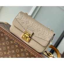 LOUIS VUITTON Monogram Empreinte cowhide leather Marceau Chain Bag M46199 Turtledove 
